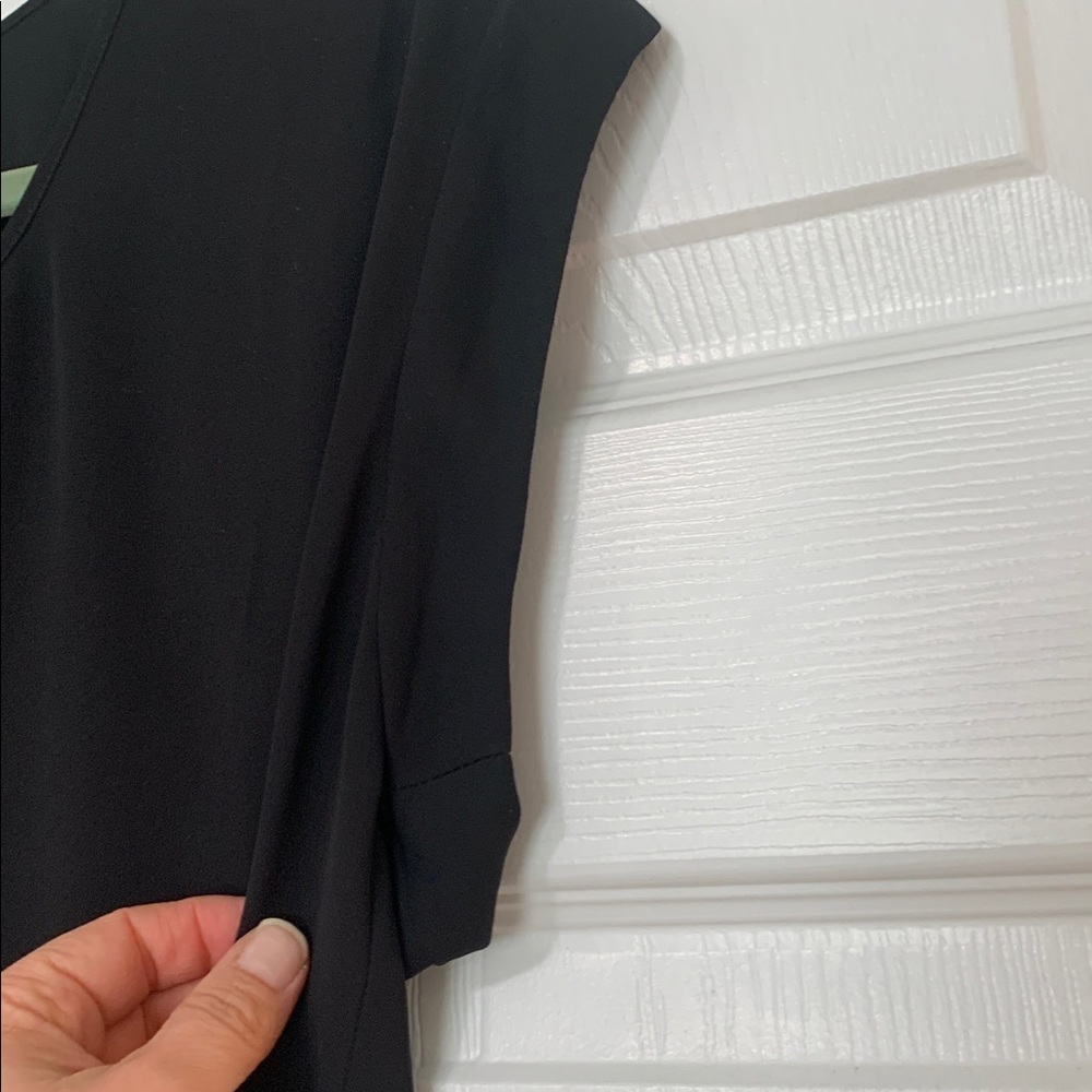 Daniel Rainn Sheer Black Cap-Sleeve Tunic Top Size M - Picture 5 of 5